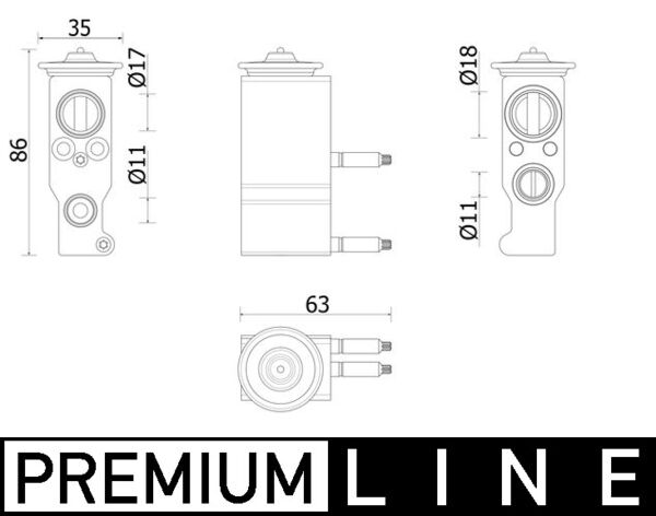 Mahle AVE143000P - Expansion Valve, air conditioning