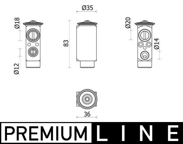 Mahle AVE148000P - Expansion Valve, air conditioning