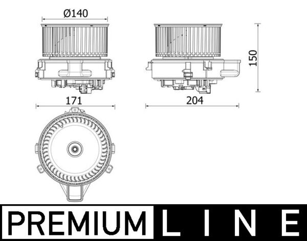 Mahle AB284000P - Interior Blower