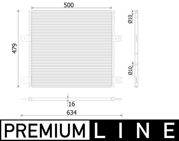 Mahle AC75000P - Condenser, air conditioning