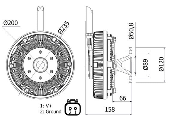 Mahle CFC18000S - Clutch, radiator fan