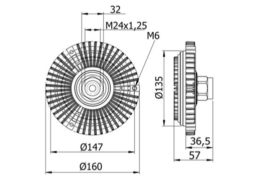 Mahle CFC58000S - Clutch, radiator fan