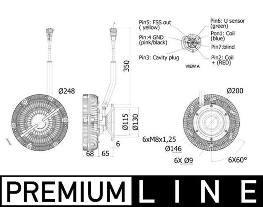 Mahle CFC90001P - Clutch, radiator fan