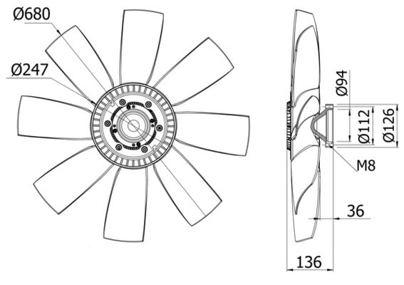 Mahle CFF432000S - Fan, engine cooling