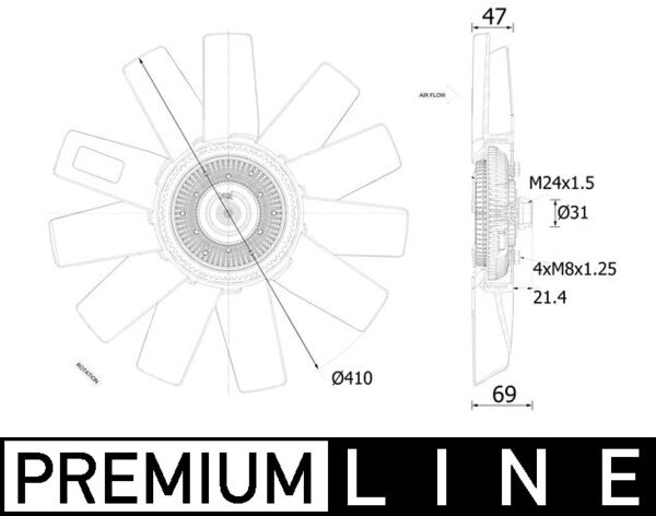 Mahle CFF525000P - Fan, engine cooling