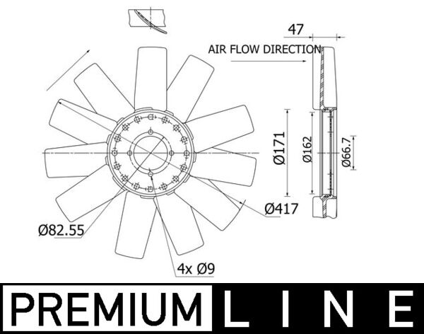 Mahle CFW90000P - Fan Wheel, engine cooling