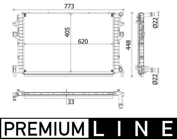 Mahle CIR34000P - Low Temperature Cooler, charge air cooler