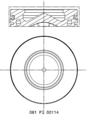 Mahle 081PI00114001 - Piston with rings and pin