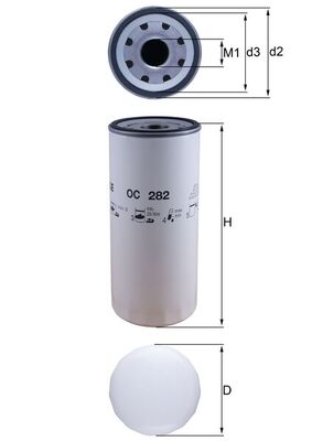 Mahle OC282 - Oil Filter