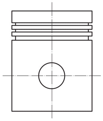 Mahle 0121203 - Piston with rings and pin