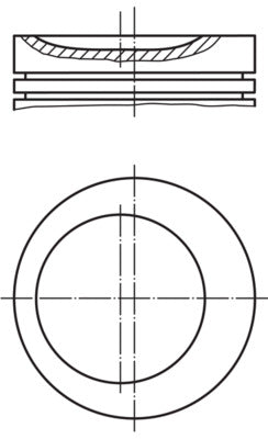Mahle 0020301 - Piston with rings and pin