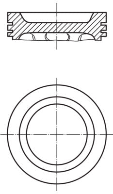 Mahle 0121502 - Piston with rings and pin