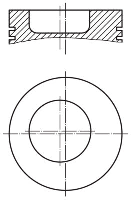 Mahle 0158500 - Piston with rings and pin
