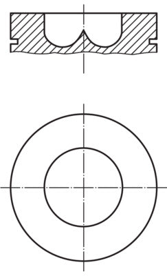 Mahle 0380600 - Piston with rings and pin