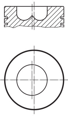 Mahle 0375410 - Piston with rings and pin