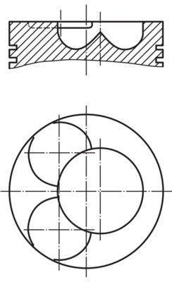 Mahle 0375710 - Piston with rings and pin