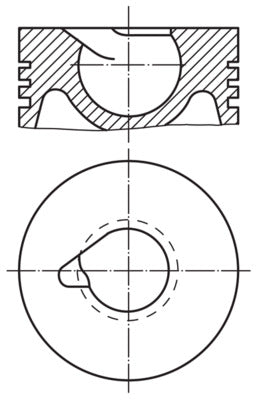 Mahle 2273900 - Piston with rings and pin