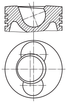 Mahle 1017201 - Piston with rings and pin