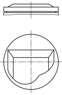 Mahle 0820402 - Piston with rings and pin