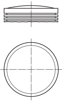 Mahle 0030102 - Piston with rings and pin