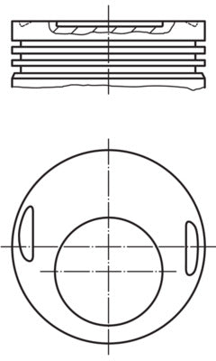Mahle 0021512 - Piston with rings and pin