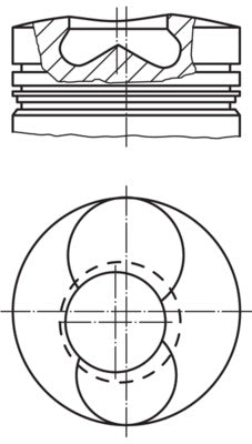 Mahle 0993902 - Piston with rings and pin