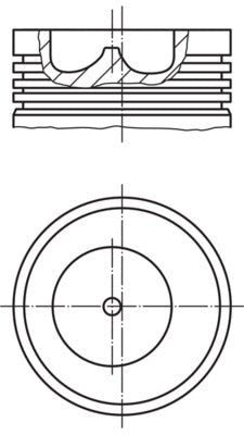 Mahle 1513500 - Piston with rings and pin