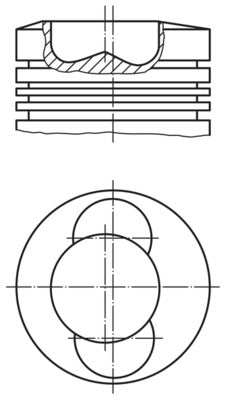 Mahle 0994101 - Piston with rings and pin
