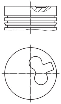 Mahle 0122800 - Piston with rings and pin
