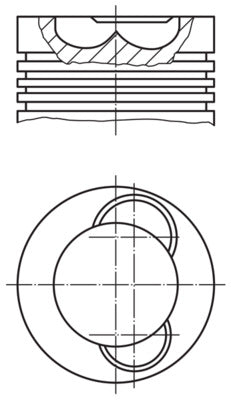 Mahle 2097000 - Piston with rings and pin