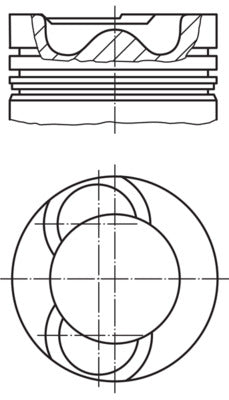 Mahle 2136410 - Piston with rings and pin