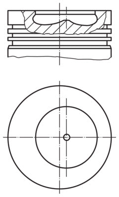 Mahle 0093400 - Piston with rings and pin