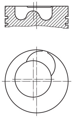 Mahle 2094100 - Piston with rings and pin