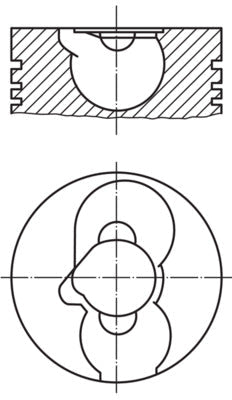 Mahle 2282900 - Piston with rings and pin
