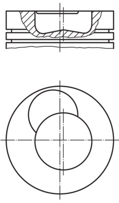 Mahle 227PI00101020 - Piston with rings and pin