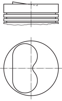 Mahle 0092500 - Piston with rings and pin