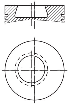 Mahle 0037800 - Piston with rings and pin