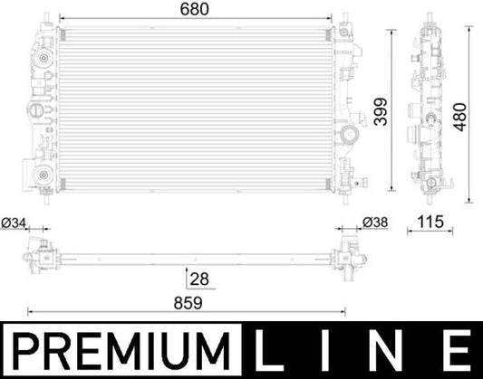 Mahle CR1011000P - Radiator, engine cooling