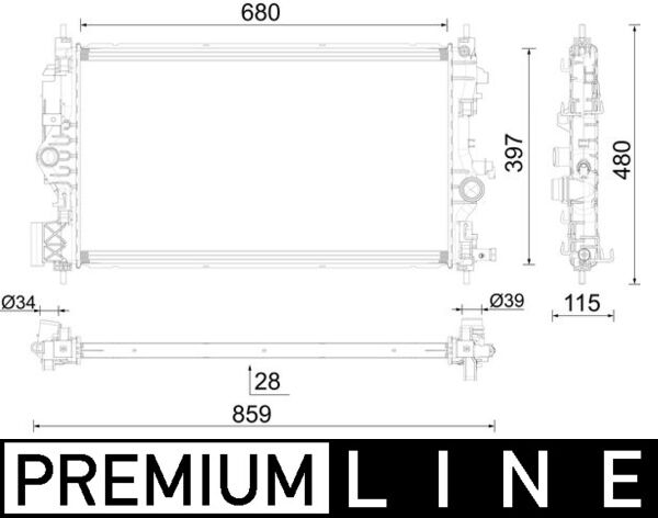 Mahle CR1697000P - Radiator, engine cooling