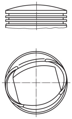 Mahle 0131802 - Piston with rings and pin