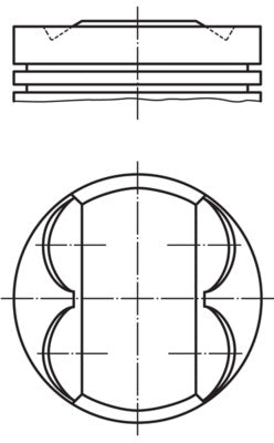 Mahle 0028922 - Piston with rings and pin