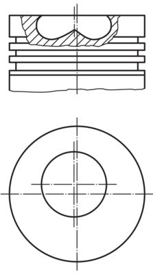 Mahle 0999500 - Piston with rings and pin