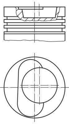 Mahle 2292810 - Piston with rings and pin