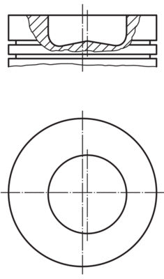 Mahle 0994800 - Piston with rings and pin
