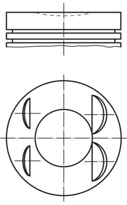 Mahle 021PI00127000 - Piston with rings and pin