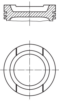 Mahle 0330100 - Piston with rings and pin