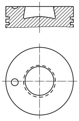 Mahle 0039100 - Piston with rings and pin
