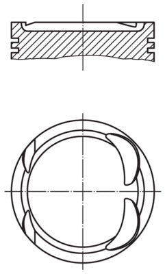 Mahle 0811201 - Piston with rings and pin
