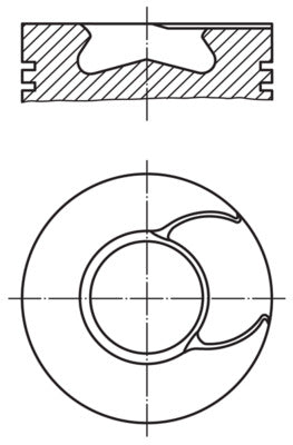 Mahle 007PI00166000 - Piston with rings and pin
