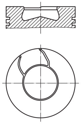 Mahle 0084100 - Piston with rings and pin